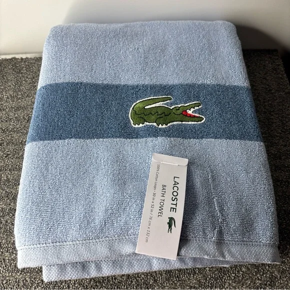 Lacoste Bath Lacoste Light Blue Towel With Iconic Logo Poshmark
